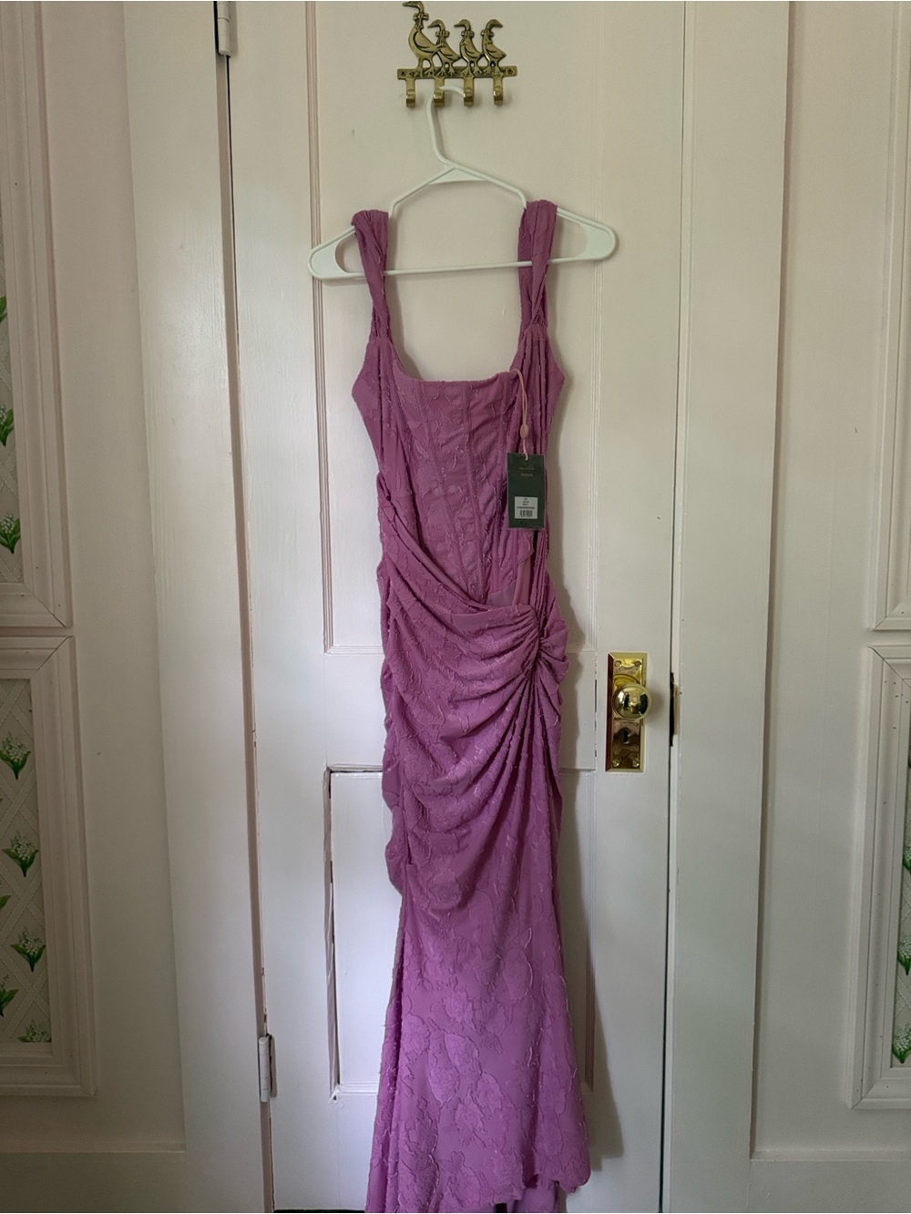 NWT House of CB Cesca Rose Pink Maxi Dress NWT